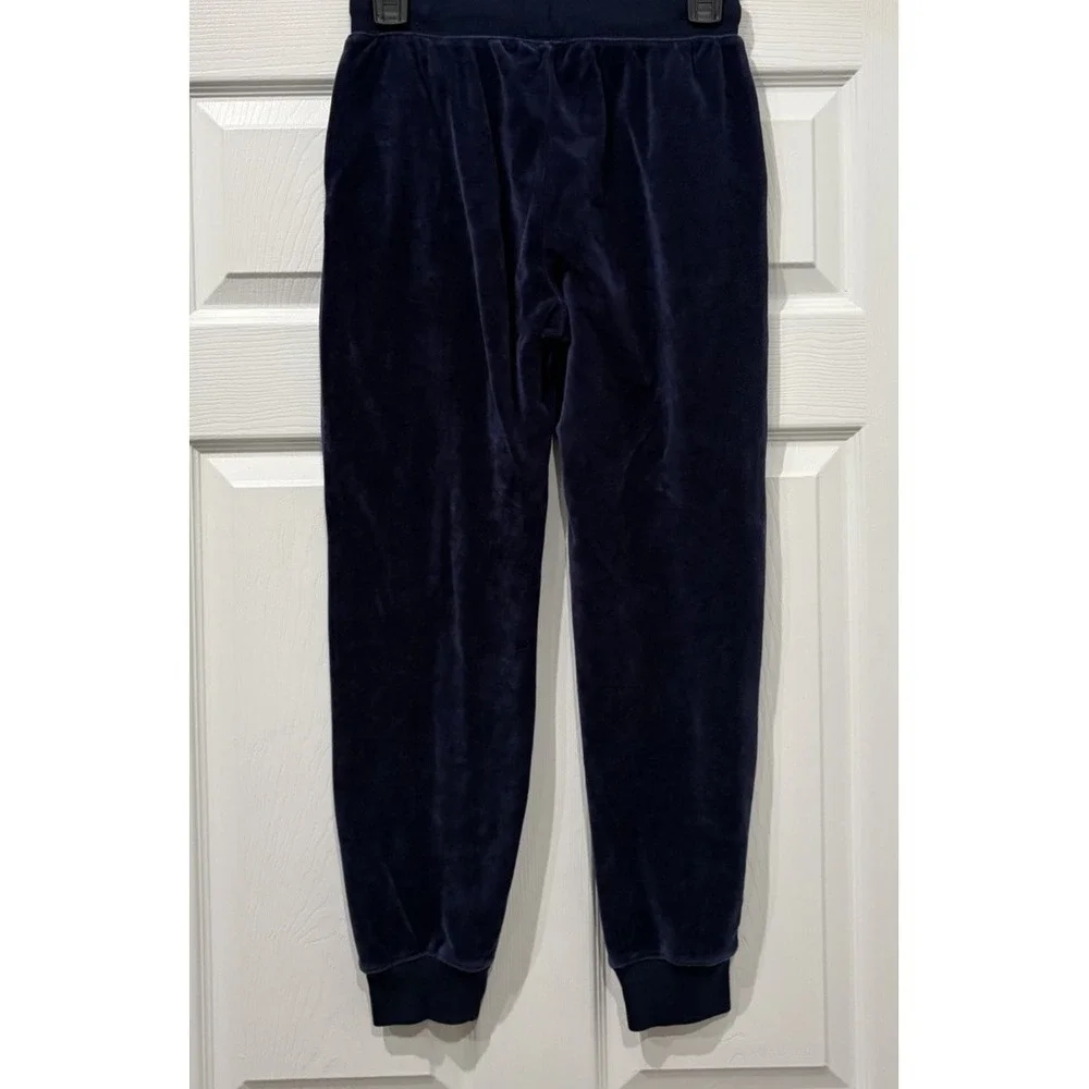 Polo Ralph Lauren Sweatpants Girls Sz  LG 12/14 Blue Suede Elastic Waist Joggers